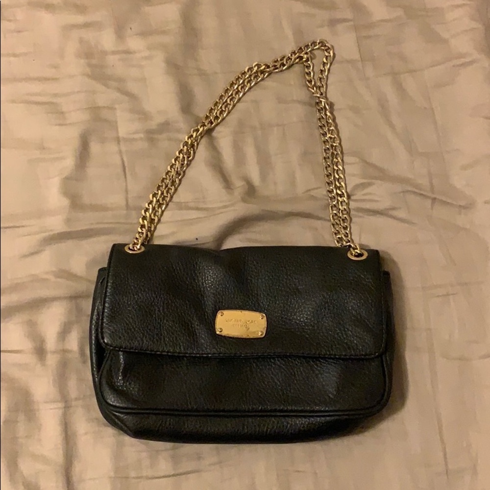 Michael Kors black leather purse